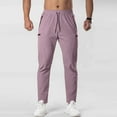 thumbnail image 2 of zbxnLI Men's Athletic Track Pants Quick Dry Sweatpants Drawstring Elastic Waist Tapered Leg Running Pants, 2 of 5