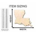 thumbnail image 2 of Unfinished Wood Louisiana Shape - State - Craft - up to 46" DIY 6" / 1/8", 2 of 3