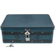 Angoily Tinplate Container Lockable Organizer Multi-functional Jewelry Box Sundries Container
