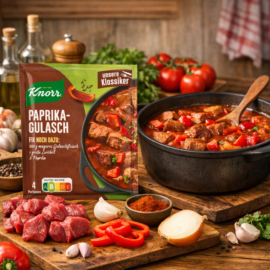 Knorr Mélange à Sauce Goulash au Paprika, Mélange Sec, Sachet, 58g