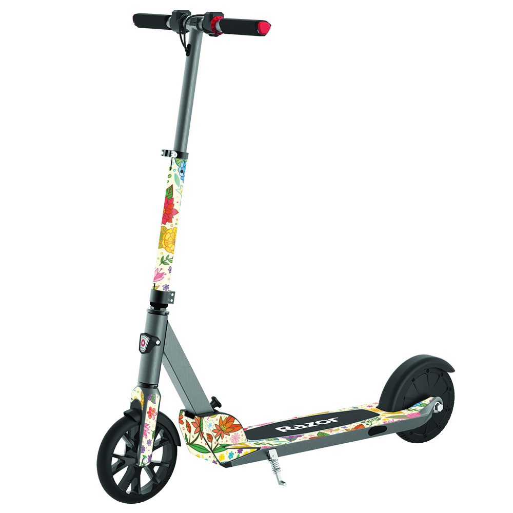 Skin Decal Wrap for Razor E Prime Electric Scooter sticker Blue Petals