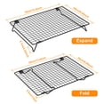 thumbnail image 2 of Vensio -4Pcs Stackable Baking Cooling Racks with Collapsible Legs, Carbon Steel Nonstick Cookie and Cake Cooling Rack Set, Heavy Duty Multi-Layer Draining Rack Black, 2 of 8