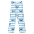 thumbnail image 3 of Pink Bow Pattern Pajama Pants Breathable with Pockets Pajamas For Lady Vintage Sleeping Pants Bedroom Homewear, 3 of 6