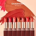 thumbnail image 3 of CHARMACY lápiz labial mate satinado suave, 15 colores, fácil de usar, Sexy, rojo, resistente al agua, larga duración, cosmético de belleza, 3 of 5