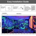 thumbnail image 4 of Modern Wallpaper Murals 3D View Jungle Room Blacklight Mural Magical Peel and Stick Removable Self-Adhesive PVC Wall Stickers for Nursery Kids Bedroom TV Wall Decor, 4 of 5