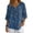 #03Navy, variant on Boho Floral V Neck T Shirts for Women Cotton Linen 3/4 Sleeve Summer Beach Casual Tops #03Gray L