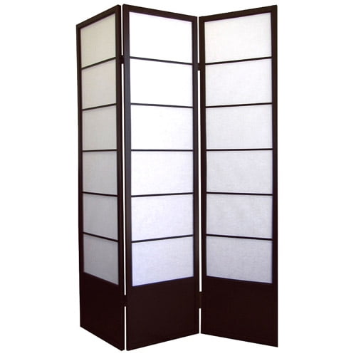 70" Tall 3-Panel Screen / Room Divider "Shogun" with Espresso finish