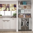 thumbnail image 3 of LALILO Kitchen Curtain Valance Vintage Nature Landscape Rod Pocket Window Curtain 52"x 18" Set of 2, 3 of 7