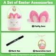 thumbnail image 3 of CHERISHGARD Easter Cute Bunny Baskets for Kids Egg Hunt，Basktes with Bunny Ears，Small Woven Rope Baskets for Organizing, 8L, 3 of 6
