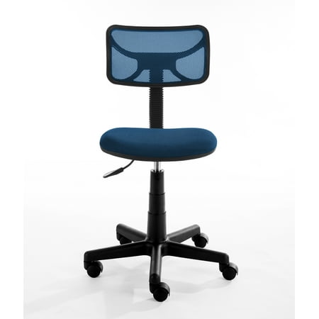 Urban Shop 8.66 in Task Chair with Adjustable Height & Swivel, 225 lb. Capacity, Dark Blue