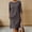 c01Gray, variant on Women 3/4 Sleeve Midi Dress Round Neck Side Pockets Dresses Loose Casual Solid Color Tunic Dress Summer Shift Outfits Red XXL