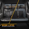 thumbnail image 5 of Cat Flexfit Rear Bench Seat Cover for Car Truck SUV, Durable Canvas Mesh Design, 60/40 Split Bench Auto Protector, Charcoal & Black, 5 of 9