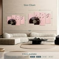 thumbnail image 4 of Elephant Stock Musical Vinyl Record Wall Art - Horizontal Multi Panel Canvas - Living Room Wall Decor - Music Multi Panel - Black And Pink Decor - 68" x 42", 4 of 8