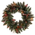 thumbnail image 1 of Vickerman B166326 Pointe de Neige et Berry Dural-Lit Couronne avec Lumières Multicolores&44; 24 Po., 1 of 2