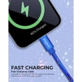 thumbnail image 4 of Liquipel Powertek iPad & iPhone Lightning Charger Cable, Fast Charging 6ft MFI, Neon Party, 4 of 8