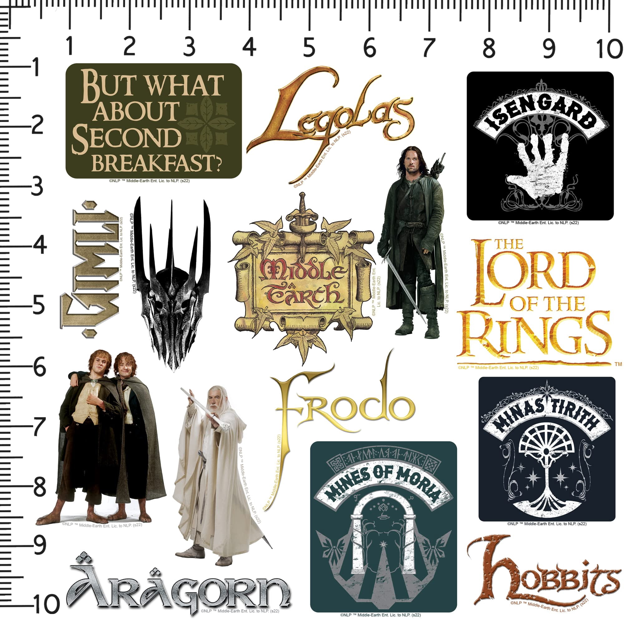 The Lord of The Rings 200ct Vinyl Large Deluxe Stickers Variety Pack  Officially Licensed Middle-Earth Designs  Gandalf, Frodo, One Ring & Icons  Laptop, Water Bottle, Scrapbooking, Indoor/Outdoor