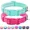 Hot Pink & Teal, variant on azuza 2 Pack Neoprene Padded Dog Collar for Small Dogs, Reflective Dog Collar with ID Tag Ring, Adjustable Safe and Comfy Dog Collars,Rust Red/Army Green,XS
