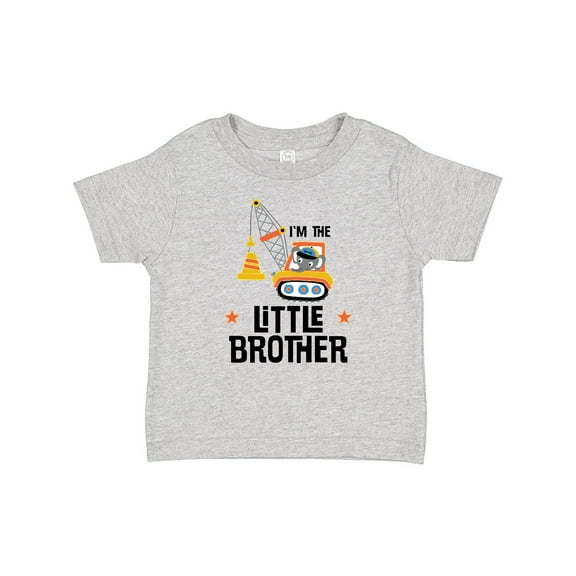 Inktastic Little Brother Construction Truck Boys Boys Baby T-Shirt