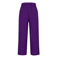 thumbnail image 4 of Pants for Women Casual Work Stretchy Slim Fit Trousers Office Slacks with Pockets, 4 of 6