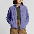 thumbnail image 2 of Mikilon Women's Long Sleeve Fleece Jackets Zipper Solid Color Pocket Plus Velvet Warm Coat, 2 of 4