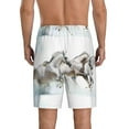 thumbnail image 3 of Easygdp Running White Horses Men's Short Pajama Pants, Sleep Shorts, Household Pants, Casual Pants with Pockets - XX-Large, 3 of 9