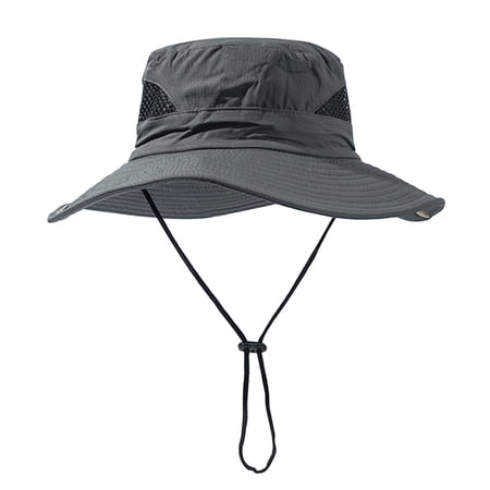 QASIEATN Bucket Hats for Women and Men Wide Brimmed Mesh Breathable Sun Hat Unisex Summer Fishing Caps Vacation Beach Hat Outdoor Sports Hat