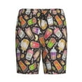thumbnail image 3 of Yiaed Milk Tea for Men's Soft Sleep Pajama Short Lounging Pajama Shorts-Small, 3 of 8