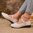 thumbnail image 5 of Women's Casual Loafers, Soft Soled Wedge Heel Shoes, Versatile Mary Janes, Comfortable Pain-Free Fit, Adjustable Buckle, Indoor Outdoor Fashion, Everyday Wear Beige C, 5 of 9