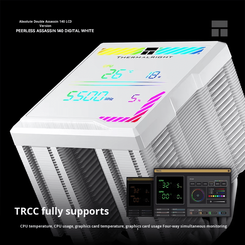 Thermalright Peerless Assassin 140 Digital WHITE CPU Air Cooler,Air Cooler Radiator,Fit AMD:AM5IAM4 INTEL:LGA:1851/1700/115X/1200/2011  SQUARE/2066