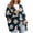 Dark Blue, variant on Women's Fashion Long Sleeve Christmas Print V-Neck Button Loose Cardigan Top, Knit Sweater for Casual Outfits and Comfort,Light Green,L