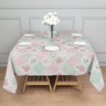 thumbnail image 3 of Pioneer Flower Floral Print Pattern Square Tablecloth, Waterproof Wipeable Spillproof Washable Table Cover for Home Kitchen Party Decor, 52"x52", 3 of 6