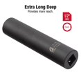 thumbnail image 2 of Sunex 224XD, 1/2 Inch Drive, 3/4 Inch Extra Long Deep, Impact Socket, Cr-Mo Alloy Steel, Radius Corner Design, Dual Size Markings, 2 of 5