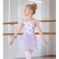 thumbnail image 3 of Aideaone Toddler Girls Ballet Leotard with Tutu Skirt Ruffle Sleeve Dance Costume Ages 3-7, 3 of 7