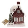 thumbnail image 2 of Christmas VINTAGE PUTZ CHRISTMAS HOUSE LG Paper Lighted Lc4591 Red, 2 of 4