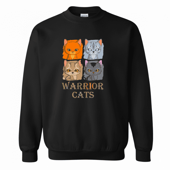 Warrior Cats Four Kittens Cute Feline Lover Gift Animal Art Sweatshirt up to size 5XL