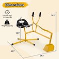 thumbnail image 3 of Gymax Kids Ride on Sand Digger w/ 360° Rotatable Seat Flexible Shovel for Dirt Snow, 3 of 10