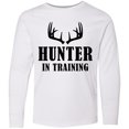 thumbnail image 3 of Inktastic Hunter in Training Long Sleeve Youth T-Shirt, 3 of 5