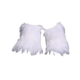 thumbnail image 1 of Fangasis Girls Fashion Winter Shoes Color Block Fluffy Boots Walking Non-Slip Fuzzy Booties White 4.5c, 1 of 2