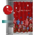 thumbnail image 6 of 4th of July Red Shower Curtain, Patriotic Star Fire Shower Curtain Set with Hooks, Spring Summer Waterproof Fabric Shower Curtains for Bathroom Decor, 72x72 Inch Bath Curtain, 6 of 6