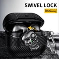 thumbnail image 4 of CCSmall for Samsung Galaxy Buds 3 Case with Carabiner Keychain, Funny 3D Skull Protection Cover Full Body Shockproof with Secure Lock Girls Boys Case for Samsung Buds 3 Pro / Buds 3,Skull Black, 4 of 8