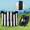 thumbnail image 6 of Haosy Black and White Striped Golf Mallet Putter Cover Strong Magnetic Leather Golf Club Headcover Closure, 6 of 7