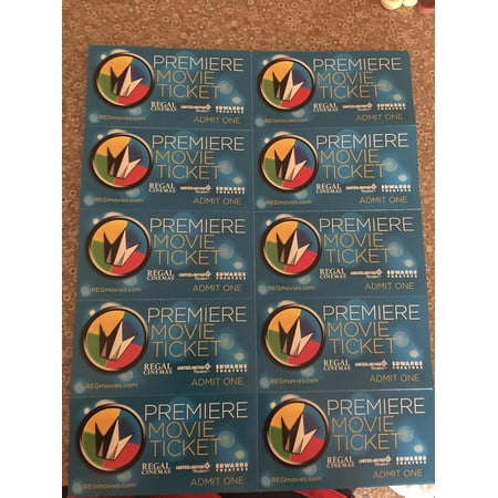 10 Regal Entertainment Group Premiere Movie Tickets