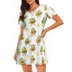 thumbnail image 1 of Easygdp Lovely Avocado Camisón de manga corta para mujer, informal, estampado, 1 of 6