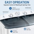 thumbnail image 6 of Dimedeal Portable 22lbs Twin Tub Mini Washing Machine, 13lbs Washer & 9lbs Spinner with Drying Rack&Hangers, 6 of 8