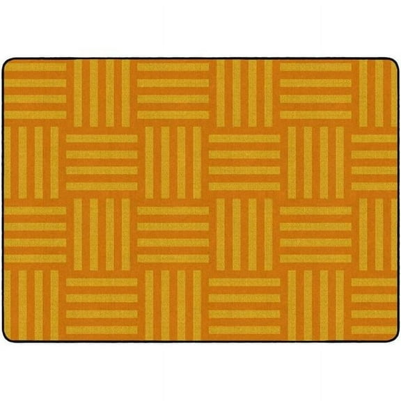 Flagship Carpets FE386-32A 6 x 8 ft. 4 Hashtag Tone on Tone Rug, Orange - Rectangle