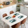 thumbnail image 3 of Retro Stripe Swirl Art Table Place Mats, 18"x12", Teel Grey and Black Placemat for Kitchen Dining Table Decor Indoor Outdoor Modern Wavy Placemats Set of 4 Abstract Art, 3 of 4