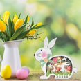 thumbnail image 4 of CHAO Adornos de madera del conejito de Pascua - blanco, estatua del conejito de madera, decoración del conejito de la lámpara, decoración de la mesa de Pascua, decoración de primavera, 4 of 5
