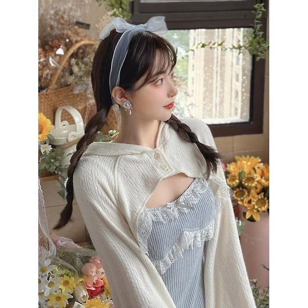 Lace Japanese Sweet Lolita Dress Women Bow Pink Party Mini Dresses Female Blue Princess Korean Fashion Dresse Winter 2022 Walmart