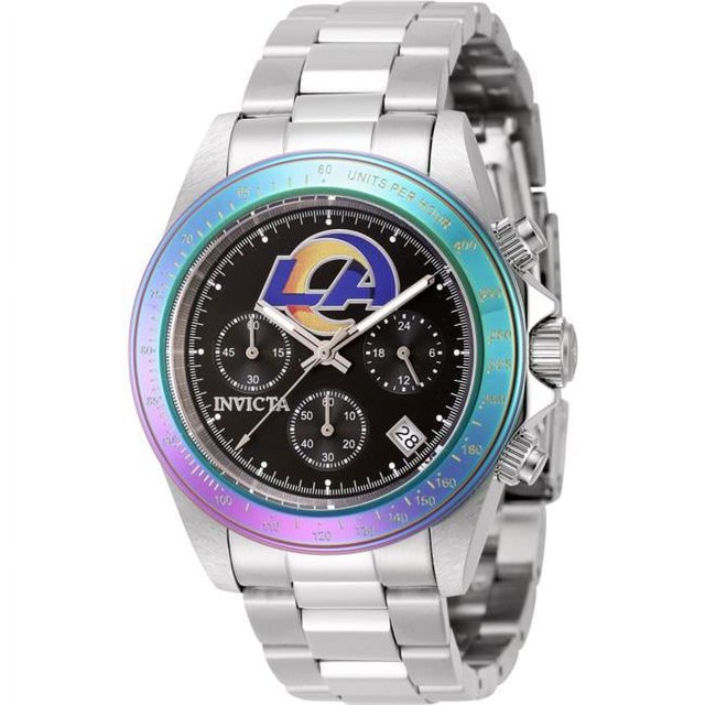 Invicta 44988 NFL Los Angeles Rams Quartz Multifunction Black Dial Men Watch