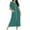 Green, variant on 2025 Women Short Sleeve Zip Front Nightgowns Full Length Cotton Robes Loose Housecoat Loungewear with Pockets